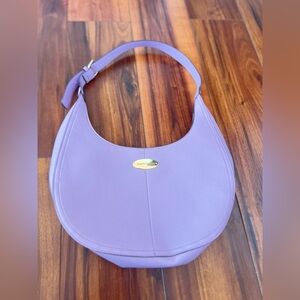 Nanette Lepore Lavender Handbag Leather Purse Shoulder Bag Gold Hardware